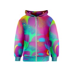 Fluid Background Kids  Zipper Hoodie by GardenOfOphir