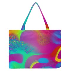 Fluid Background Zipper Medium Tote Bag by GardenOfOphir