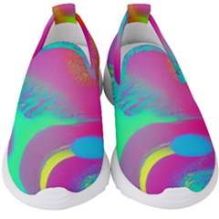 Fluid Background Kids  Slip On Sneakers by GardenOfOphir