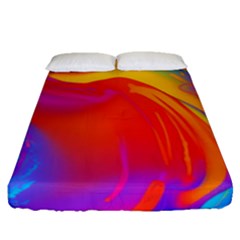 Liquid Art Pattern Fitted Sheet (queen Size) by GardenOfOphir