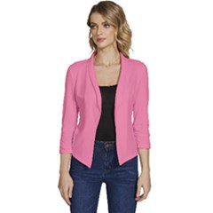 Thickle Me Pink	 - 	casual 3/4 Sleeve Spring Jacket