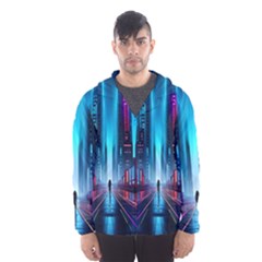 City People Cyberpunk Men s Hooded Windbreaker