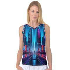 City People Cyberpunk Women s Basketball Tank Top