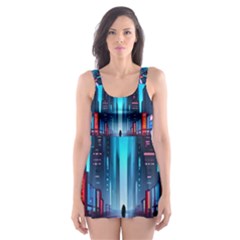 City People Cyberpunk Skater Dress Swimsuit by Jancukart