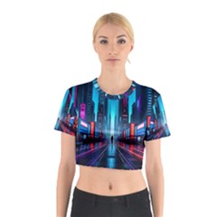 City People Cyberpunk Cotton Crop Top