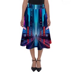 City People Cyberpunk Perfect Length Midi Skirt