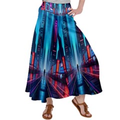 City People Cyberpunk Satin Palazzo Pants