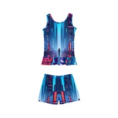 City People Cyberpunk Kids  Boyleg Swimsuit