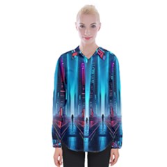 City People Cyberpunk Womens Long Sleeve Shirt