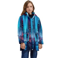 City People Cyberpunk Kid s Hooded Longline Puffer Jacket