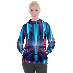 City People Cyberpunk Women s Hooded Pullover