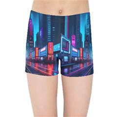 City People Cyberpunk Kids  Sports Shorts