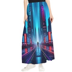 City People Cyberpunk Maxi Chiffon Skirt