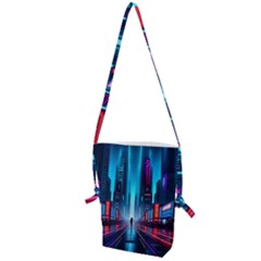 City People Cyberpunk Folding Shoulder Bag by Jancukart