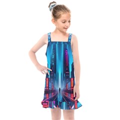 City People Cyberpunk Kids  Overall Dress