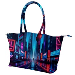 City People Cyberpunk Canvas Shoulder Bag