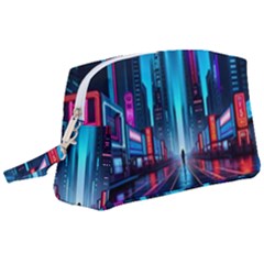 City People Cyberpunk Wristlet Pouch Bag (large) by Jancukart