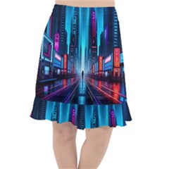 City People Cyberpunk Fishtail Chiffon Skirt