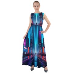 City People Cyberpunk Chiffon Mesh Boho Maxi Dress