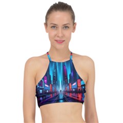 City People Cyberpunk Racer Front Bikini Top