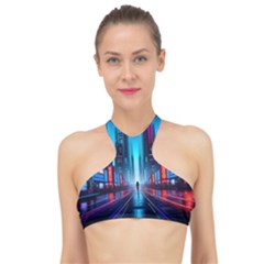 City People Cyberpunk High Neck Bikini Top