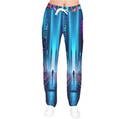 City People Cyberpunk Women Velvet Drawstring Pants