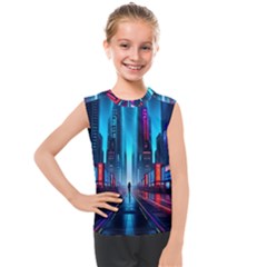 City People Cyberpunk Kids  Mesh Tank Top