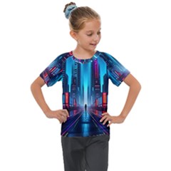 City People Cyberpunk Kids  Mesh Piece Tee