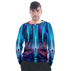 City People Cyberpunk Men s Long Sleeve Raglan Tee