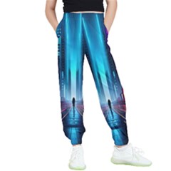 City People Cyberpunk Kids  Elastic Waist Pants