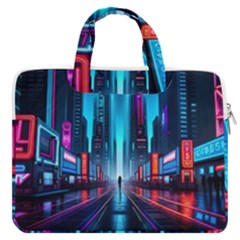 City People Cyberpunk MacBook Pro 16  Double Pocket Laptop Bag 