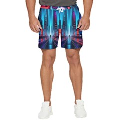 City People Cyberpunk Men s Runner Shorts