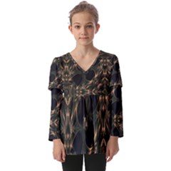 Flytrap Kids  V Neck Casual Top by MRNStudios