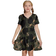 Flytrap Kids  Short Sleeve Tiered Mini Dress