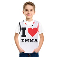 I Love Emma Kids  Basketball Tank Top by ilovewhateva