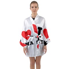 I Love Emma Long Sleeve Satin Kimono by ilovewhateva