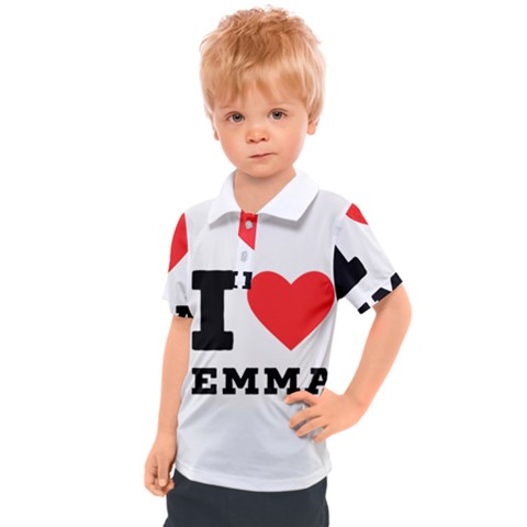 I Love Emma Kids  Polo Tee by ilovewhateva