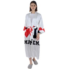 I Love Emma Maxi Satin Kimono by ilovewhateva