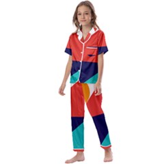 Zip Pay Special Series 13 Kids  Satin Short Sleeve Pajamas Set by Mrsondesign
