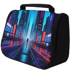 City People Cyberpunk Full Print Travel Pouch (big) by Jancukart