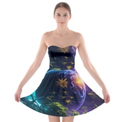 Fantasy People Mysticism Composing Strapless Bra Top Dress by Jancukart