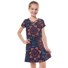 Flower Art Drawing Painting Spring Kids  Cross Web Dress