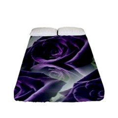 Purple Flower Rose Petals Plant Fitted Sheet (full/ Double Size) by Jancukart