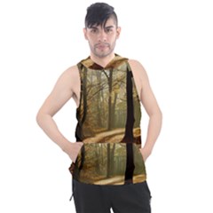 Autumn Nature Woodland Woods Trees Men s Sleeveless Hoodie by Jancukart