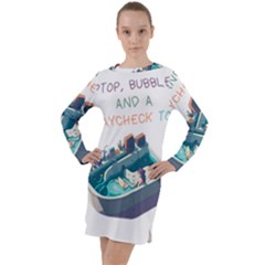 Bubble Entrepreneurship Long Sleeve Hoodie Dress by jami7ahm