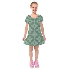 Sophisticated Pattern Kids  Short Sleeve Velvet Dress by GardenOfOphir
