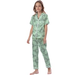Pattern Kids  Satin Short Sleeve Pajamas Set by GardenOfOphir
