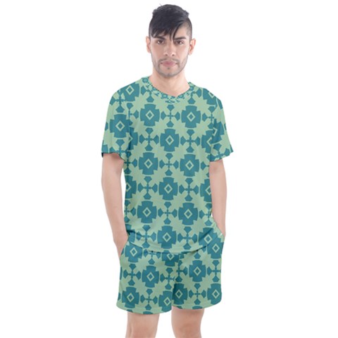 Pattern 3 Men s Mesh Tee And Shorts Set by GardenOfOphir