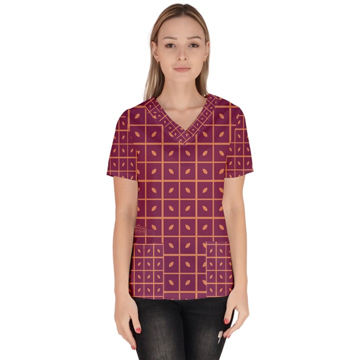 Pattern 9 Women s V-Neck Scrub Top