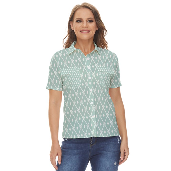 Pattern 12 Women s Short Sleeve Double Pocket Shirt